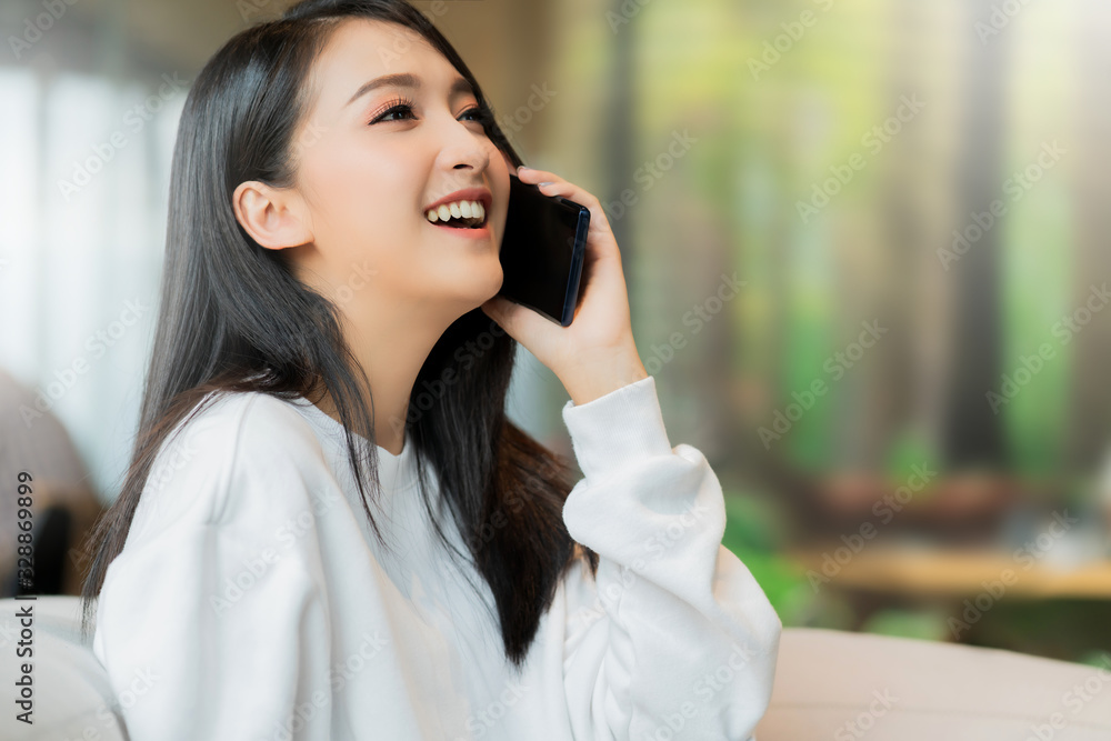 attractive smart beautiful asian female well dress communication smartphone with cheerful and confident blur public space background attractive smart beautiful asian female well dress communication smartphone with cheerful and confident blur public space background