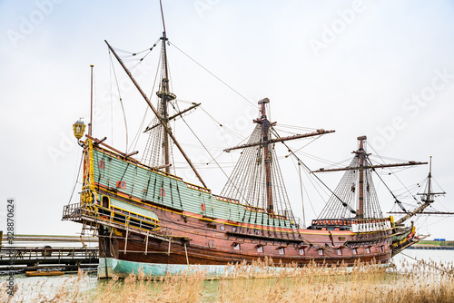 Wall Mural Lelystad, Netherlands - January 09, 2020. Batavia Replica Museum
