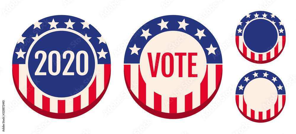 Vector banners for 2020 presidential election. Vector banners for 2020 presidential election.