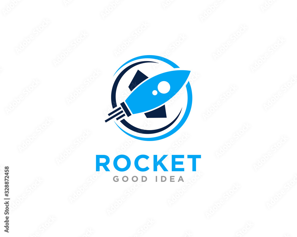 Fototapeta premium Rocket Logo Icon Design Vector