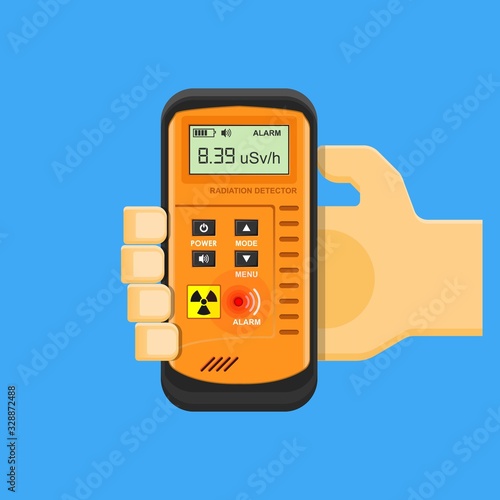 Radioactive detector test device leak nuclear meter measurement atomic disaster chernobyl control analysis medical ionizing physic experimental pollution toxic energy zone scientist research