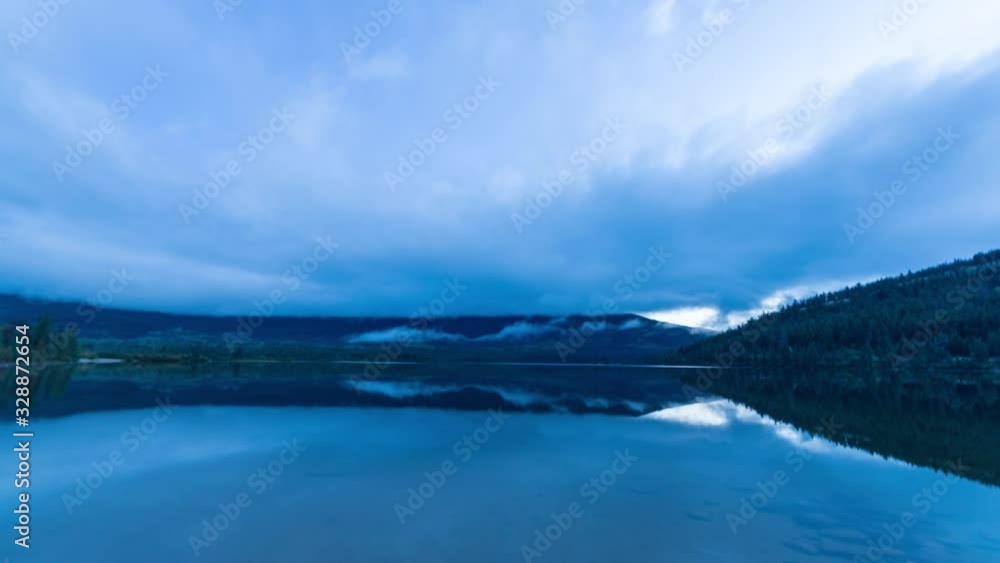 Pyramid Lake, Jasper National Park, Sunrise Timelapse Video with Fog Pyramid Lake, Jasper National Park, Sunrise Timelapse Video with Fog