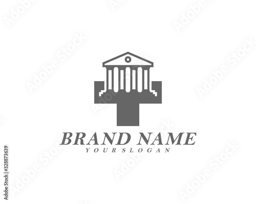 Health government building logo template vector  Icon symbol