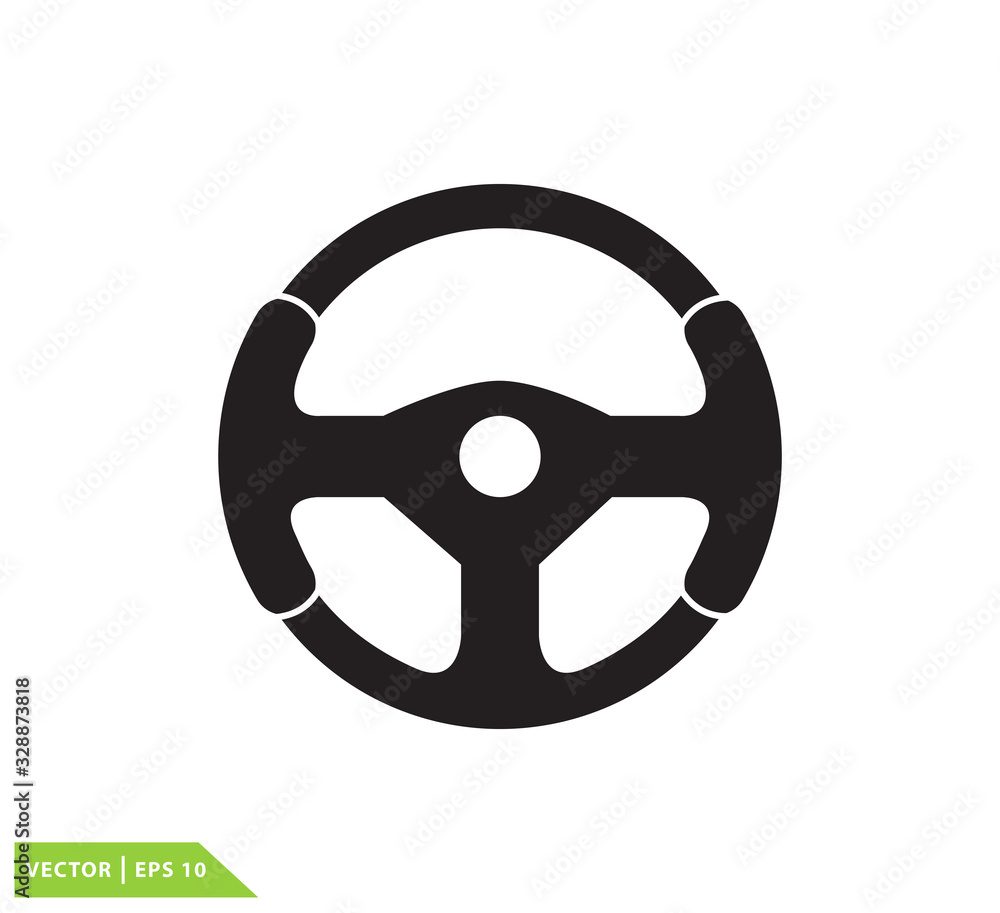 Steering wheel icon vector logo design template Steering wheel icon vector logo design template