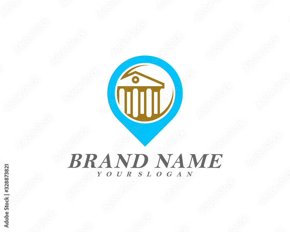Point government building logo template vector, Icon symbol Point government building logo template vector, Icon symbol