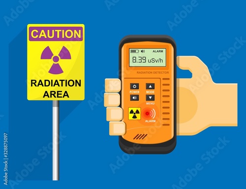 Radioactive detector test device leak nuclear meter measurement atomic disaster chernobyl control analysis medical ionizing physic experimental pollution toxic energy zone scientist research