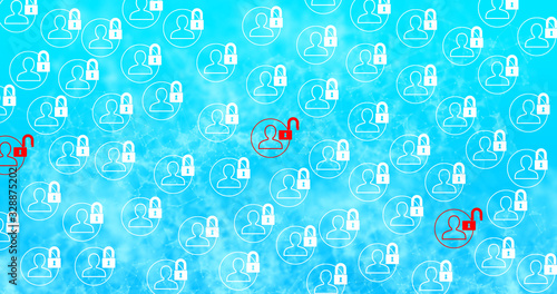 Network of many protected and some unprotected users