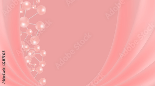 Pink scientific concept background with copy space, illustration vector.