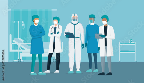 Brave doctors and nurses fighting coronavirus in the hospitals