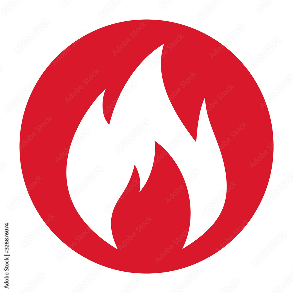 Fire flame icon. Fire hot flames vector sign isolated on white background Fire flame icon. Fire hot flames vector sign isolated on white background