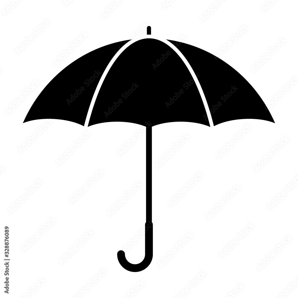 Umbrella flat icon vector design isolated on white background. Rain drop protection Umbrella flat icon vector design isolated on white background. Rain drop protection