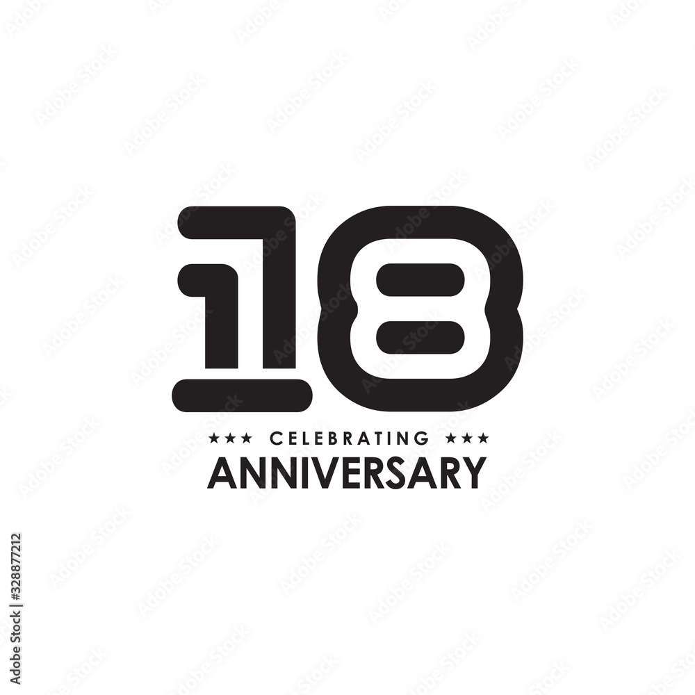 18th year anniversary logo design template 18th year anniversary logo design template