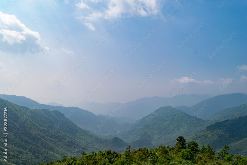 Fototapeta premium Mountains view in Shillong