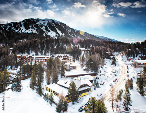 View on the mountains with ...