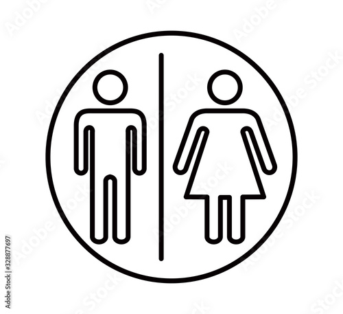 People icon ,toilet sign vector logo template