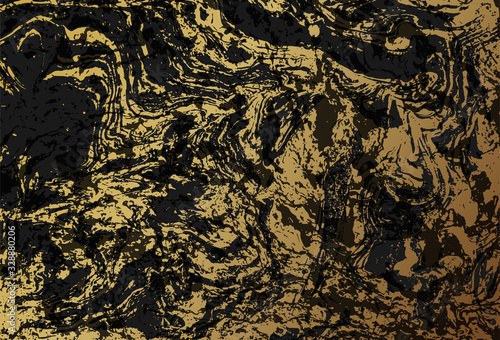Marble background. Black golden natural texture of marble.Abstract marble pattern.Vector illustration
