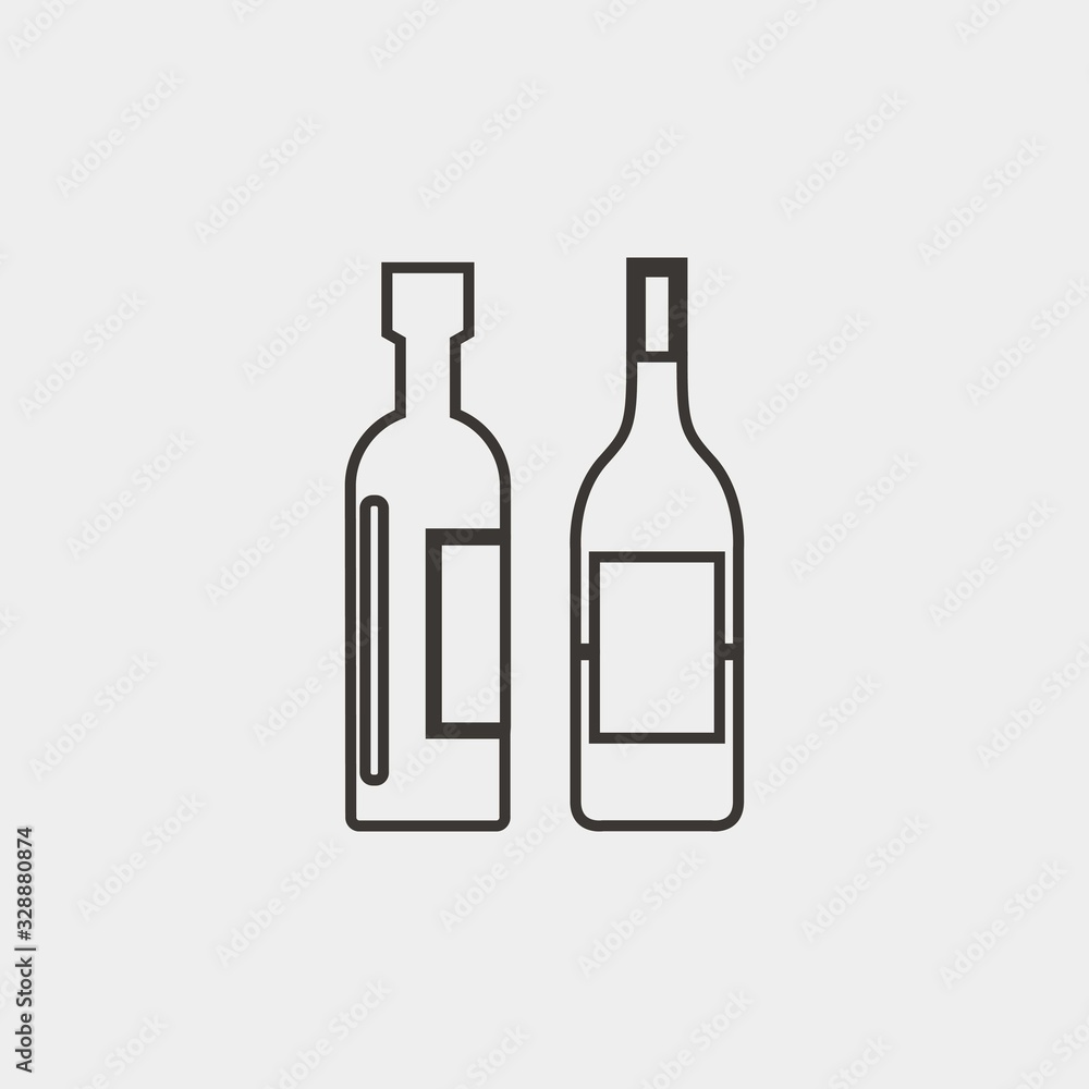 alcohol vector icon champagne and wine bottles celebration alcohol vector icon champagne and wine bottles celebration
