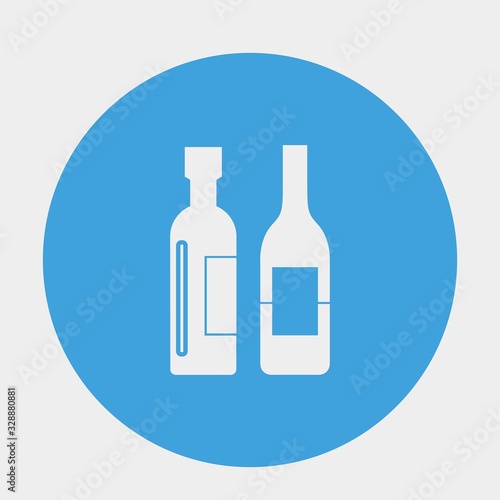 alcohol vector icon champagne and wine bottles celebration