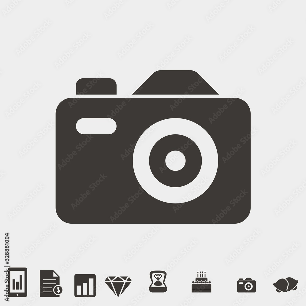 camera vector icon illustration digital photography camera with free bonus icons