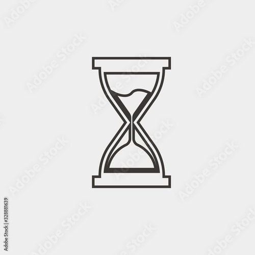 hour glass icon vector for time