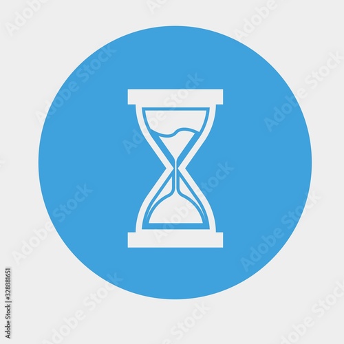 hour glass icon vector for time