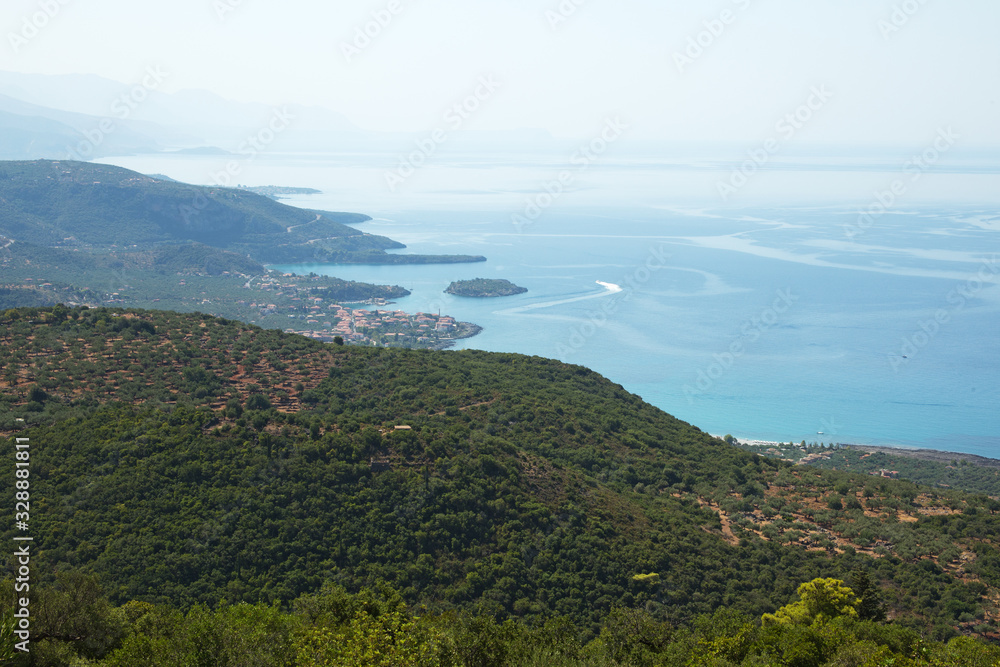 Coast landscapes near Kardamili town at Messinian Bay, South Peloponnese, Greece Coast landscapes near Kardamili town at Messinian Bay, South Peloponnese, Greece