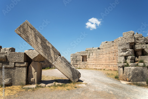 Photos Ancient Messene city Arcadia Gates ruins, Peloponnese, Greece