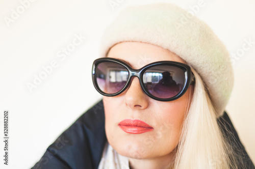 portrait of woman in sunglasses
