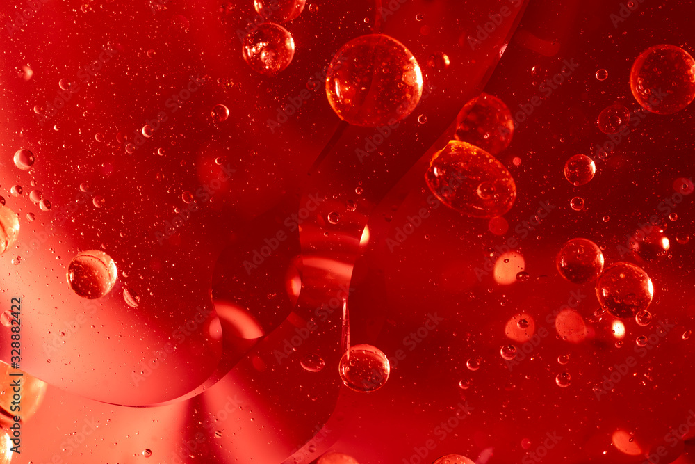 Abstract Red water bubbles background Abstract Red water bubbles background