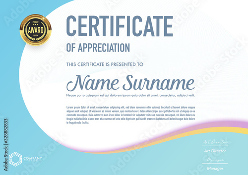 Certificate template luxury and diploma style,vector illustration.