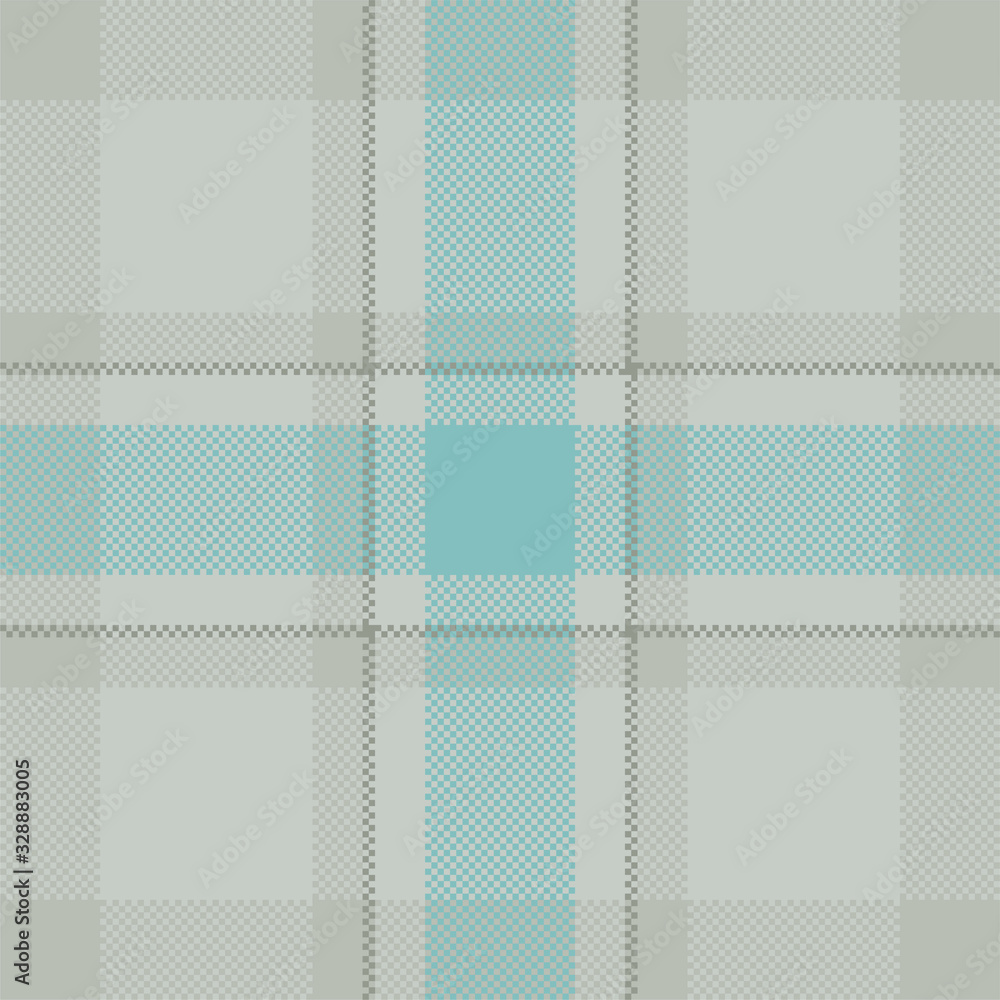 Pixel background vector design. Modern seamless pattern plaid. Square texture fabric. Tartan scottish textile. Beauty color madras ornament.