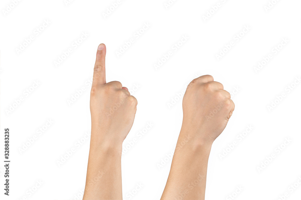 Asian back hand shows and counts 10 (ten) sign on finger on isolated white background. Clipping path Asian back hand shows and counts 10 (ten) sign on finger on isolated white background. Clipping path