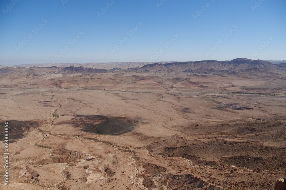 amazing pnoramic view of Ramon Crater. The desert of Israel. negev.