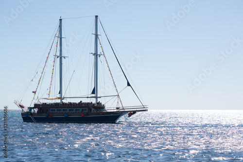 Big ship sailing in the Red Sea