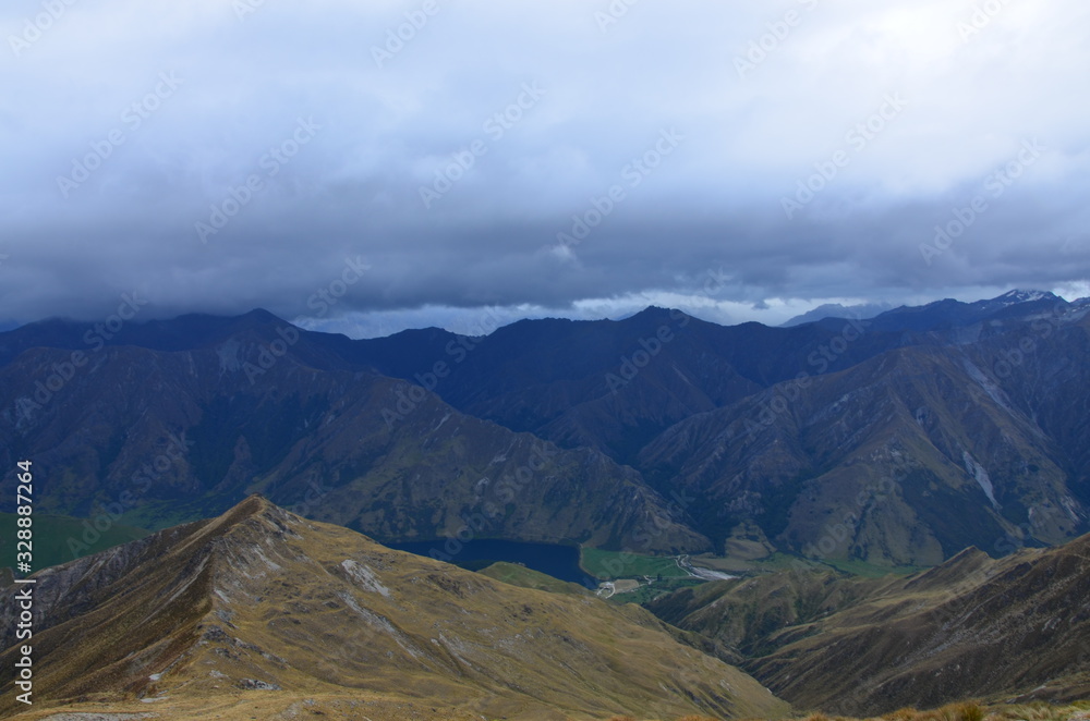 Fototapeta premium Ausblick vom Roy's Peak Track in Wanaka Neuseeland Südinsel