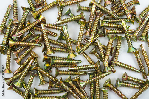 Tapping screws made of steel, metal screw, iron screw, chrome screw, screw for background