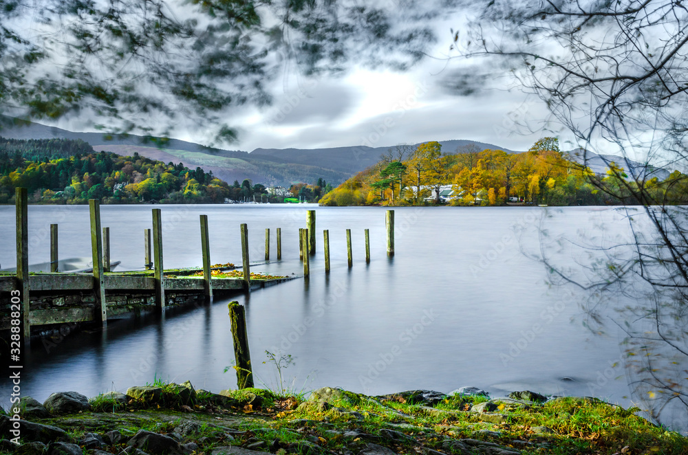 A view of St Herbert's Island the largest of four islands in Derwent