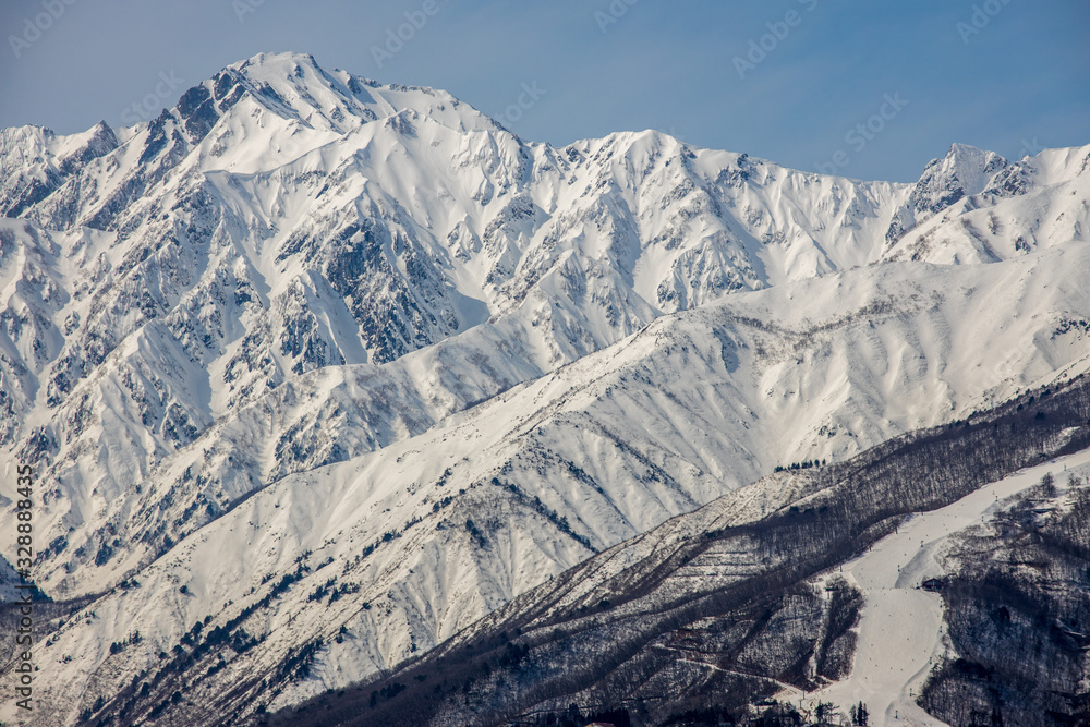 Hakuba Goryu mountain in Nagano
