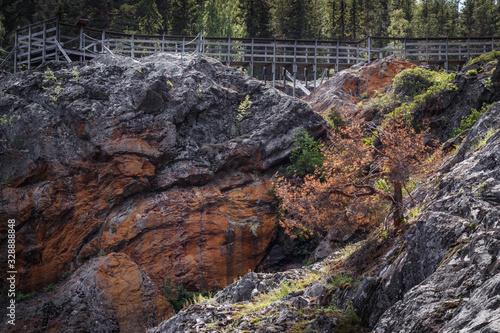 Remains of a dry river at Döda Fallet in Sweden photo