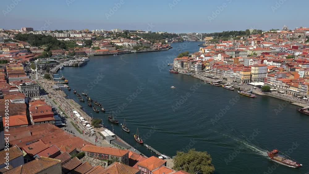 Aerial view of the Porto historical district (Ribeira), riverside of Vila Nova De Gaia & Douro River. Portugal Aerial view of the Porto historical district (Ribeira), riverside of Vila Nova De Gaia & Douro River. Portugal
