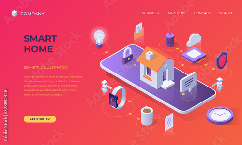 Landing page for smart home