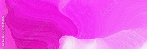 vibrant colored banner with waves. smooth swirl waves background illustration with magenta, pastel pink and violet color