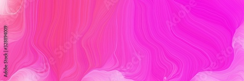 vibrant colored background banner with neon fuchsia, plum and violet color. elegant curvy swirl waves background illustration