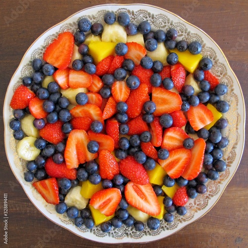 Most beautiful mandala fruits on the plate.