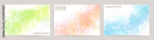 colorful watercolor vector background set