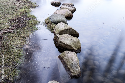 Stones in water