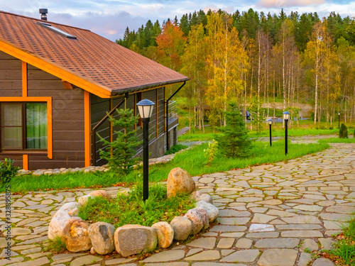 Country cottage. House near...