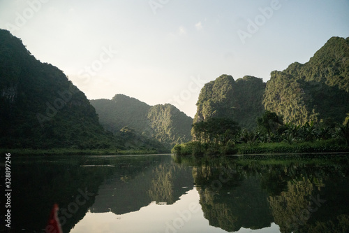 Fototapeta Naklejka Na Ścianę i Meble -  Calm Lake at Ninh Binh Vietnam