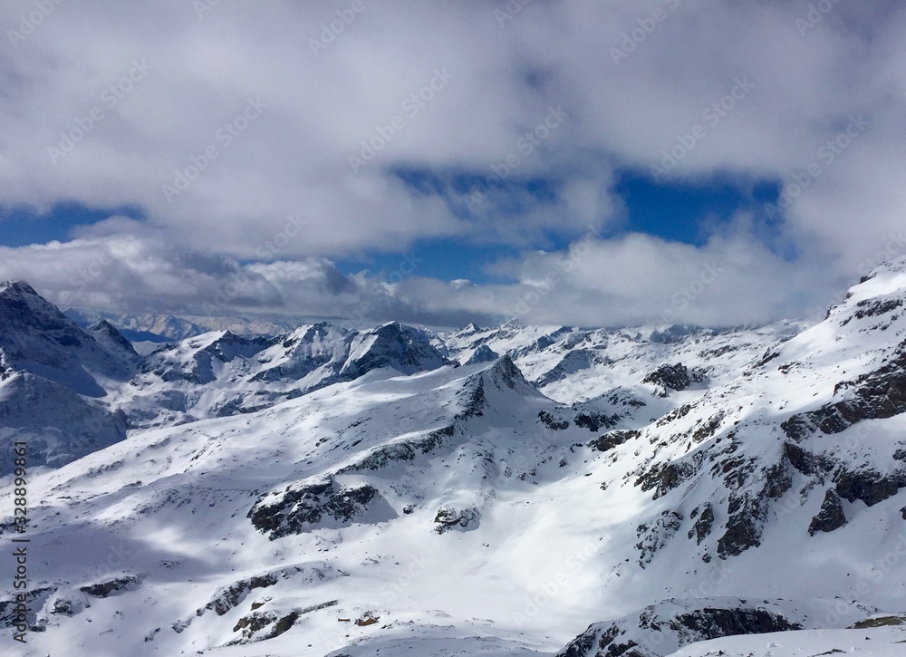 Fototapeta premium mountains in winter, Alps, Italy