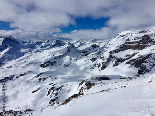 mountains in winter panorama 